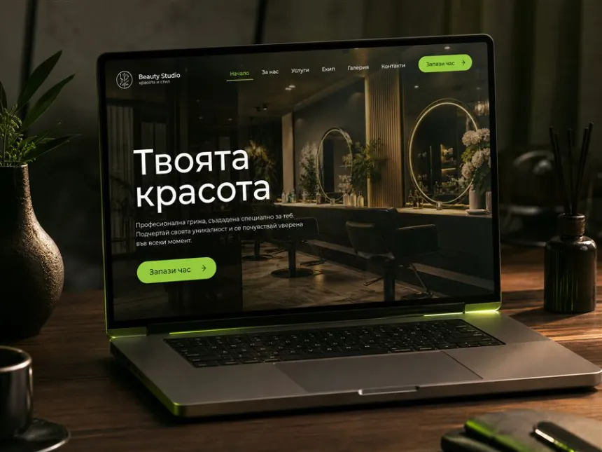 Бърз сайт на локален бизнес с бутон за резервация